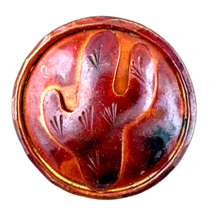 Domed  Shank Button with Saguaro Cactus
