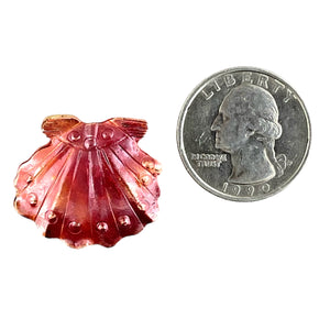 Copper Scallop Shell Bead for Ocean Jewelry Designs