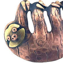 Antiqued Copper Sloth Pendant