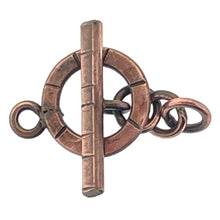 Antiqued Copper Small Toggle Closure