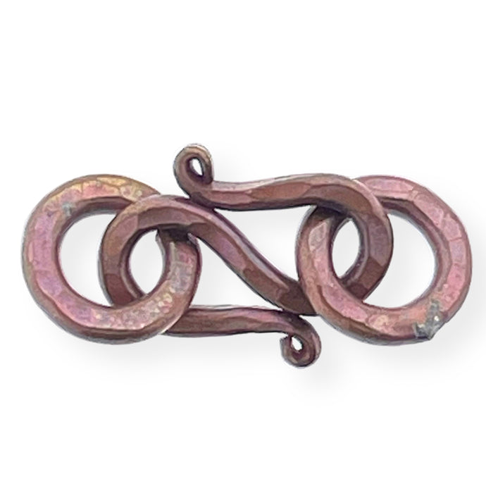 5 Solid Copper S Clasp with Solid Copper Closed Jump Rings