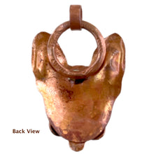 Frenchie Bulldog Pendant • Copper and Brass with Torch Patina