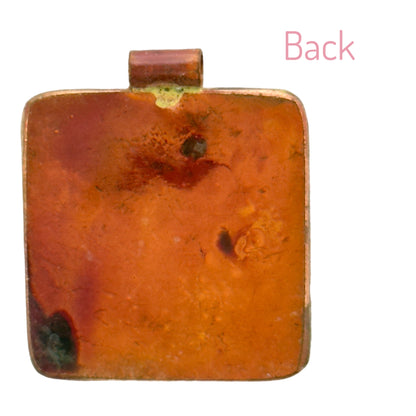 Copper and Brass Spiral Pendant with Textured Frame