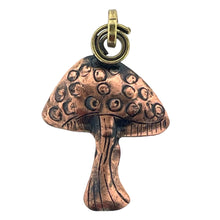 Antiqued Copper Mushroom Pendant