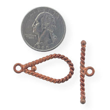 5 Twisted Solid Copper Toggle Closure