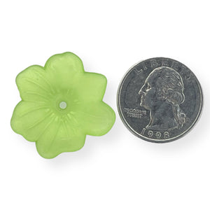 Green Lucite Flower, Approx: 1.25"
