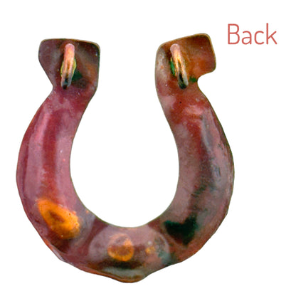 Copper and Brass Horseshoe Pendant