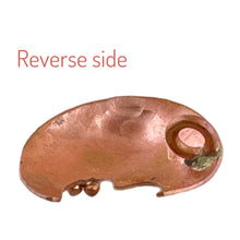 Copper Moon Charm with Brass Accents- Left-Facing