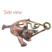 Antiqued Copper Yoga Kitty