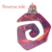 Copper Spiral Bezeled Pendant