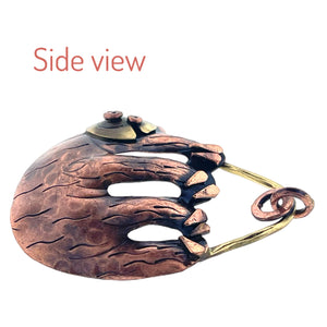 Antiqued Copper Sloth Pendant