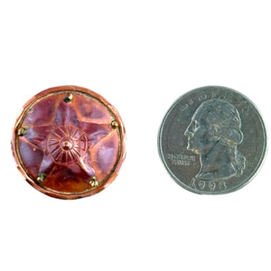 Domed Shank Button with Rustic Star