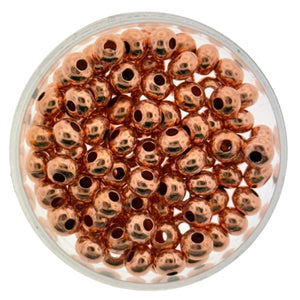 5mm Hollow Copper Rondelle Beads – 100 Pack Spacer Beads