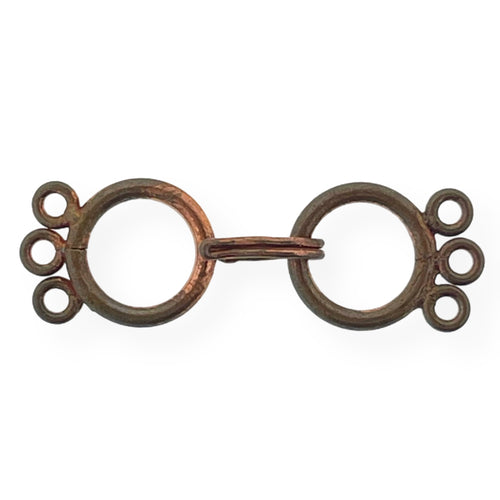 5 Pack of 3 Strand Multi-Strand Solid Copper Clasp