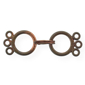 5 Pack of 3 Strand Multi-Strand Solid Copper Clasp