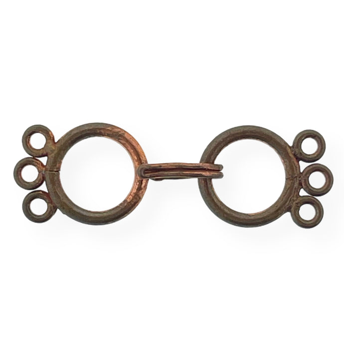 5 Pack of 3 Strand Multi-Strand Solid Copper Clasp