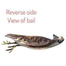 Antiqued Copper Raven Pendant