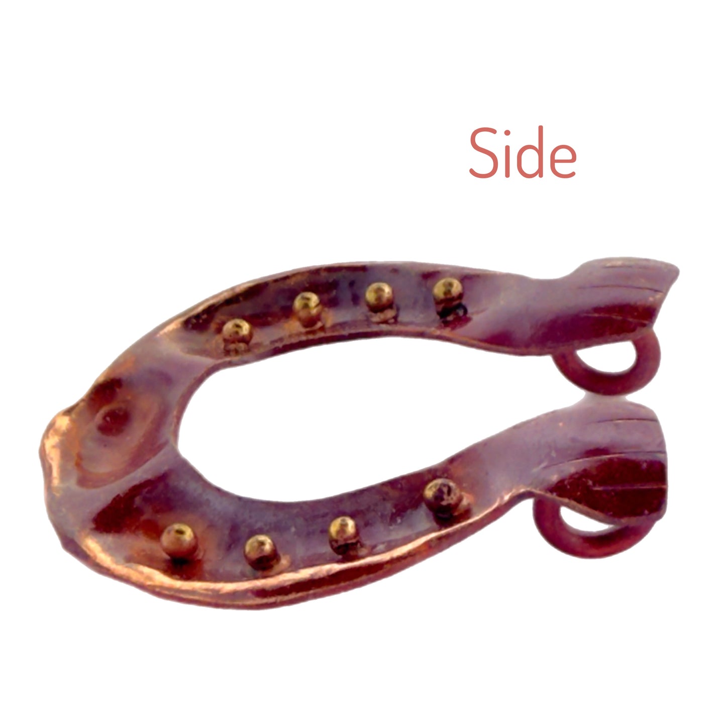 Copper and Brass Horseshoe Pendant