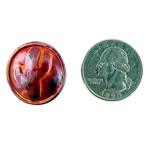 Domed  Shank Button with Saguaro Cactus