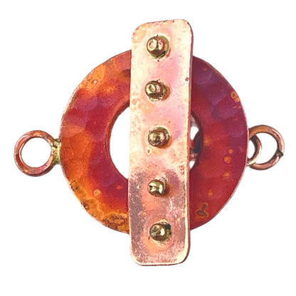 Simple Ring with Bumpy Bar Toggle Clasp