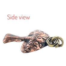 Antiqued Copper Mushroom Pendant