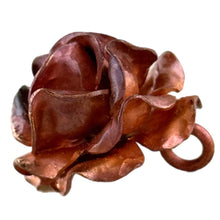 Small Classic Rose Pendant – Handcrafted Copper Bloom