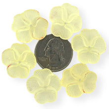Yellow Lucite Flower Beads