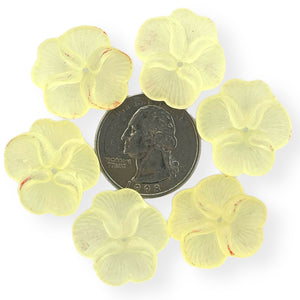 Yellow Lucite Flower Beads