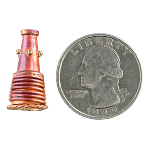 Copper Wire Wrapped Cone With Bumps