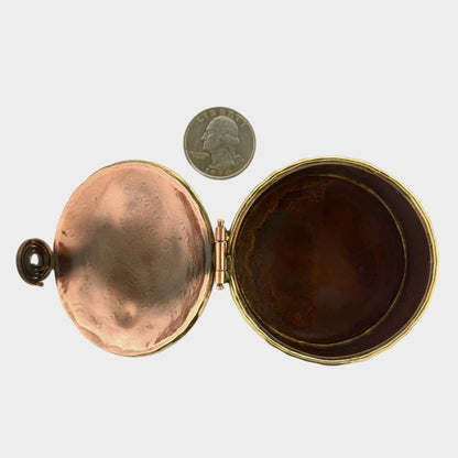 Copper Om Keepsake Box with Antiqued Patina
