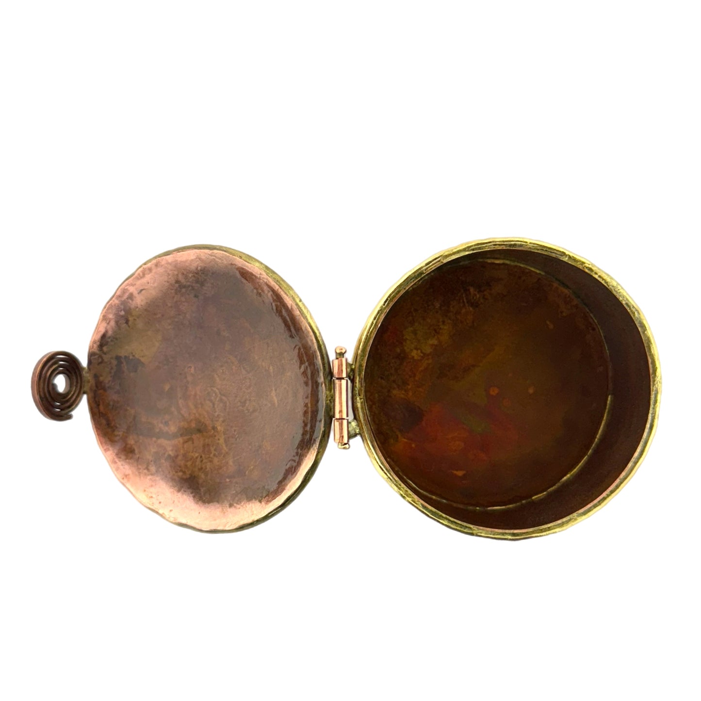 Copper Yin-Yang Keepsake Box with Brass Accents