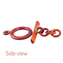 Small Toggle Clasp with Stamped Lines