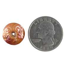 Round Copper Bead Cap with Swirls