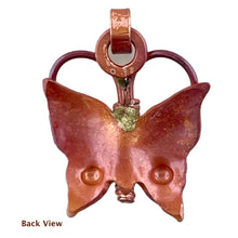 Small Copper Butterfly Pendant with Coil Body