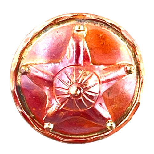 Domed Shank Button with Rustic Star