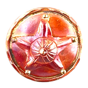 Domed Shank Button with Rustic Star