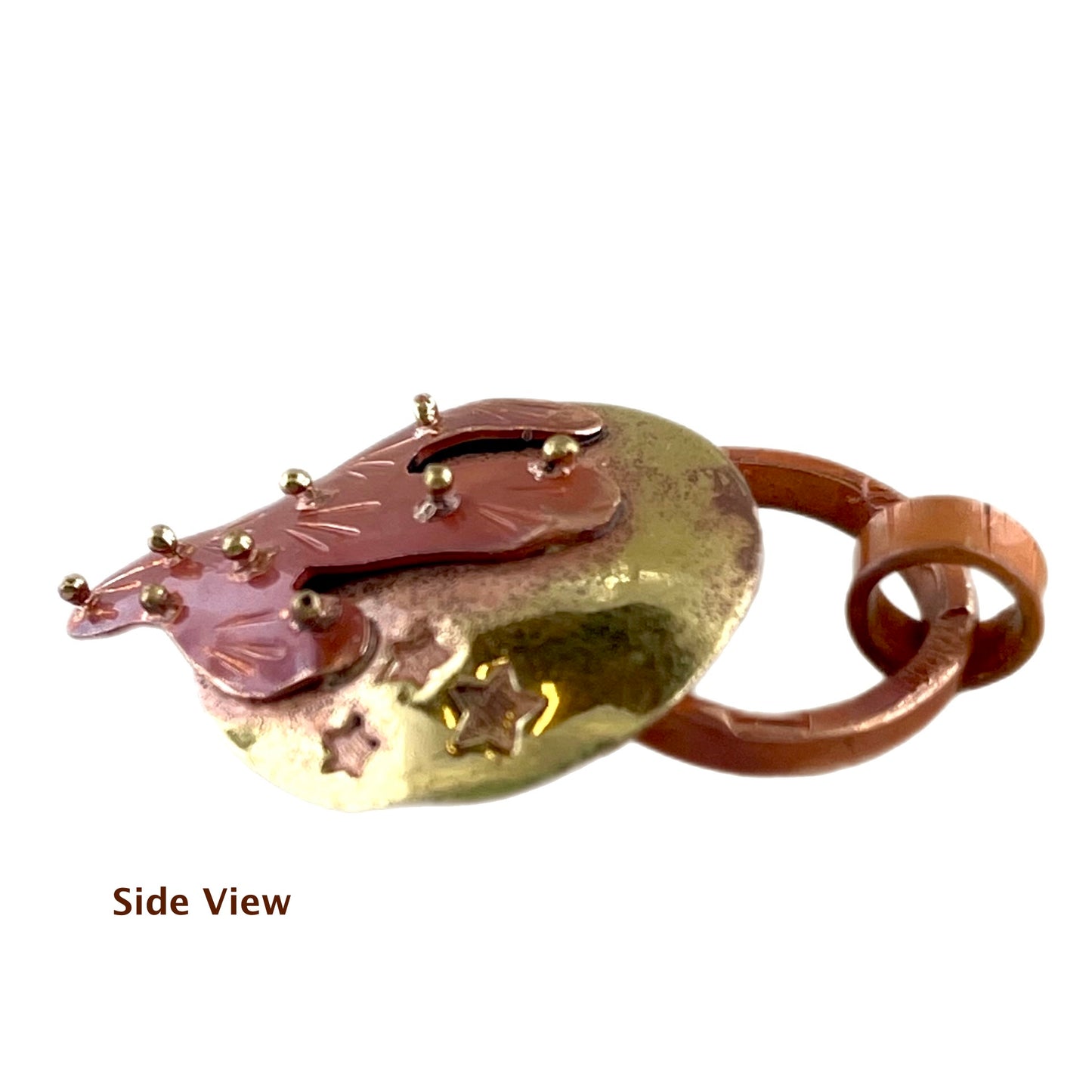 Handcrafted Copper & Brass Saguaro Cactus Pendant Necklace