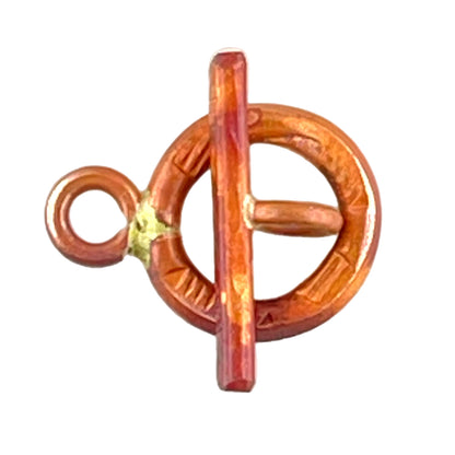 Smallest Hammered Copper Toggle Clasp
