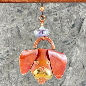 Floppy Eared Genuine Copper w/ Brass Accents Earrings