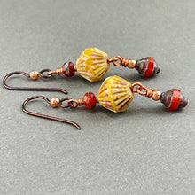 Dangle Earrings w/ Czech Republic Glass Beads