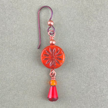 Bohemian Style Czech Glass Dangle Earrings