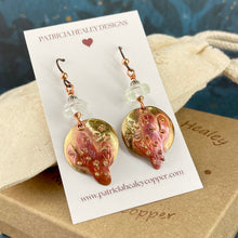 Saguaro Cactus Earrings in Copper w/ Brass Accents