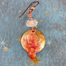 Saguaro Cactus Earrings in Copper w/ Brass Accents
