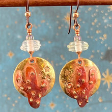 Saguaro Cactus Earrings in Copper w/ Brass Accents