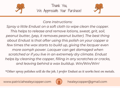 Small Copper Butterfly Pendant – Handmade Jewelry Component