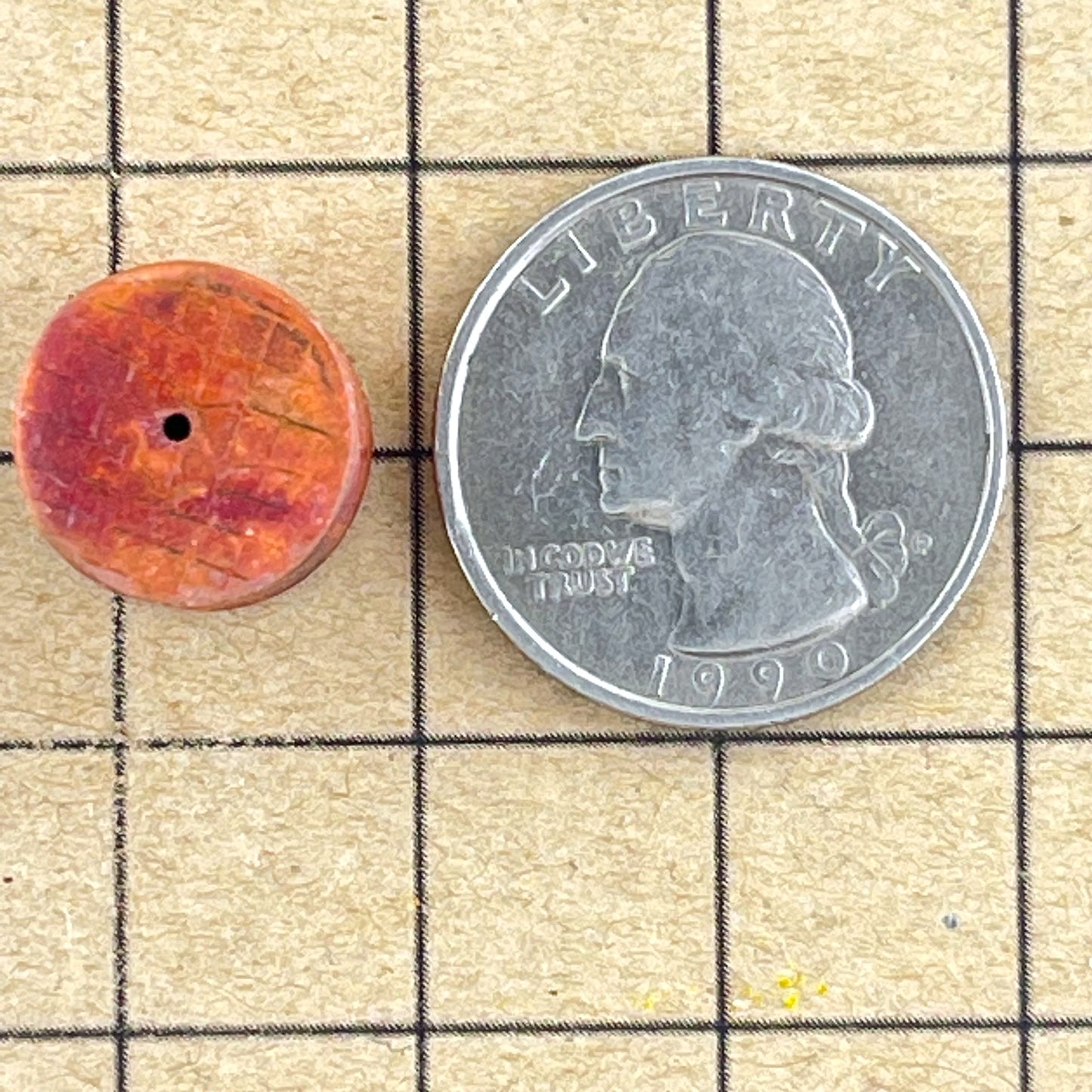 Medium Rustic Copper Barrel Bead