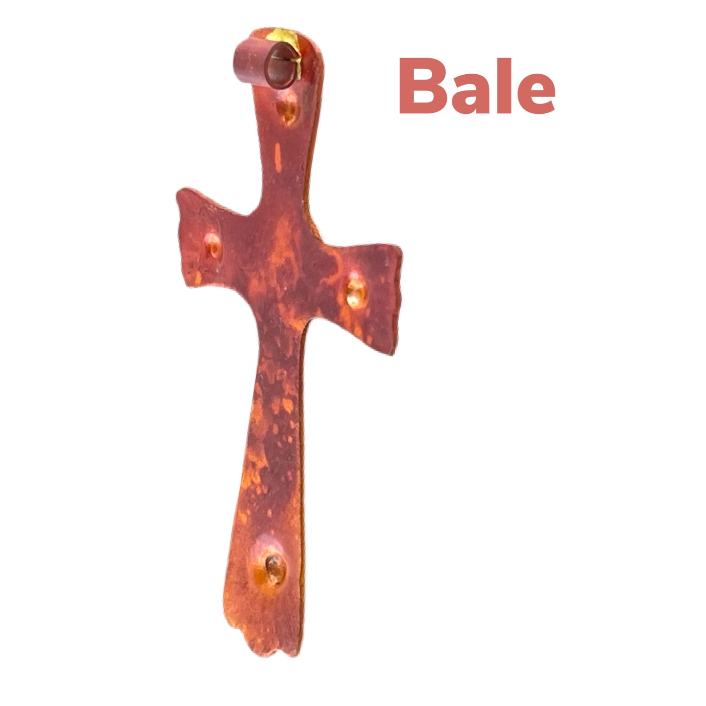 Heart Cross Pendant – Flame-Fired Copper by Patricia Healey