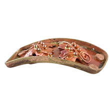 Copper Slider Bar with Two Leaves with 10mm Bail