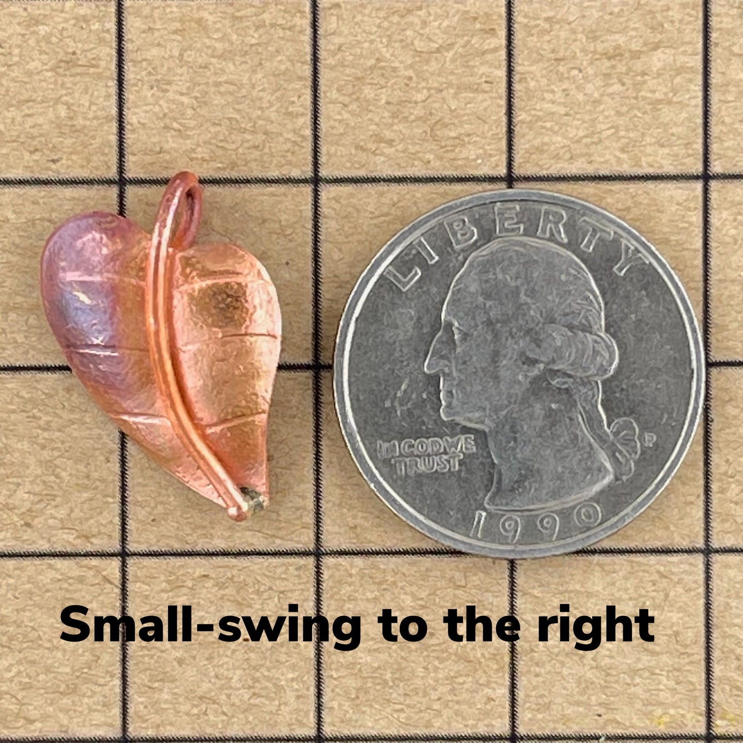 Small Copper Leaf with Option for Mirroring Leaves for Earring Design