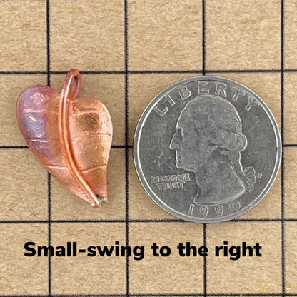 Small Copper Leaf with Option for Mirroring Leaves for Earring Design